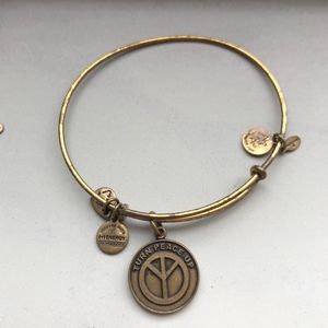 Alex and Ani Peace Sign Bracelet